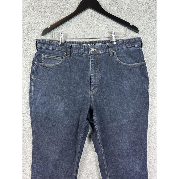 Duluth Trading Co Flex Weekender Jeans Mens 38x30 Blue Straight Stretch Denim